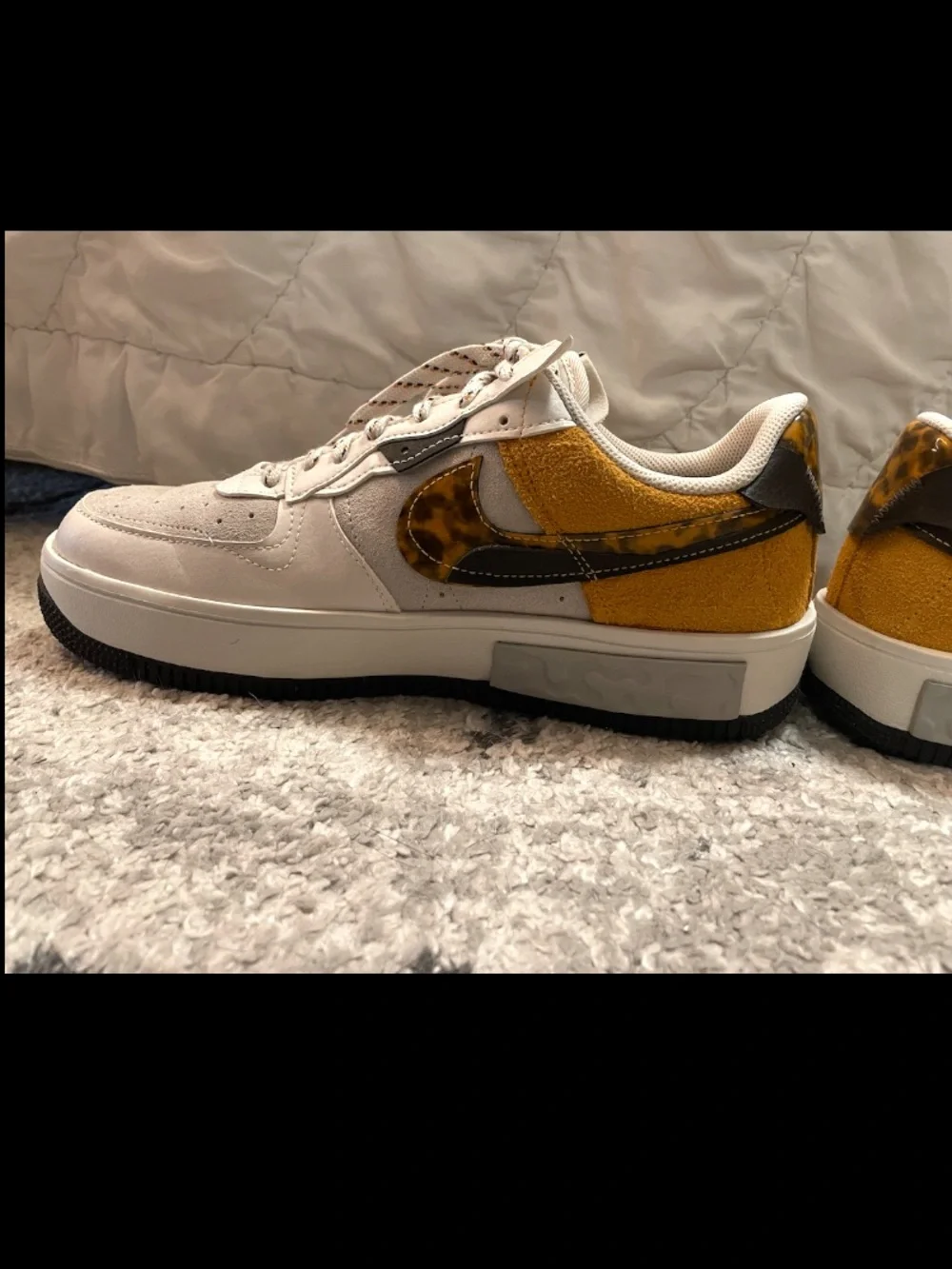 Nike Air Force 1 Low Fontanka Tortoise Shell Size 12W EU 44.5 DR0151-001 No Sole